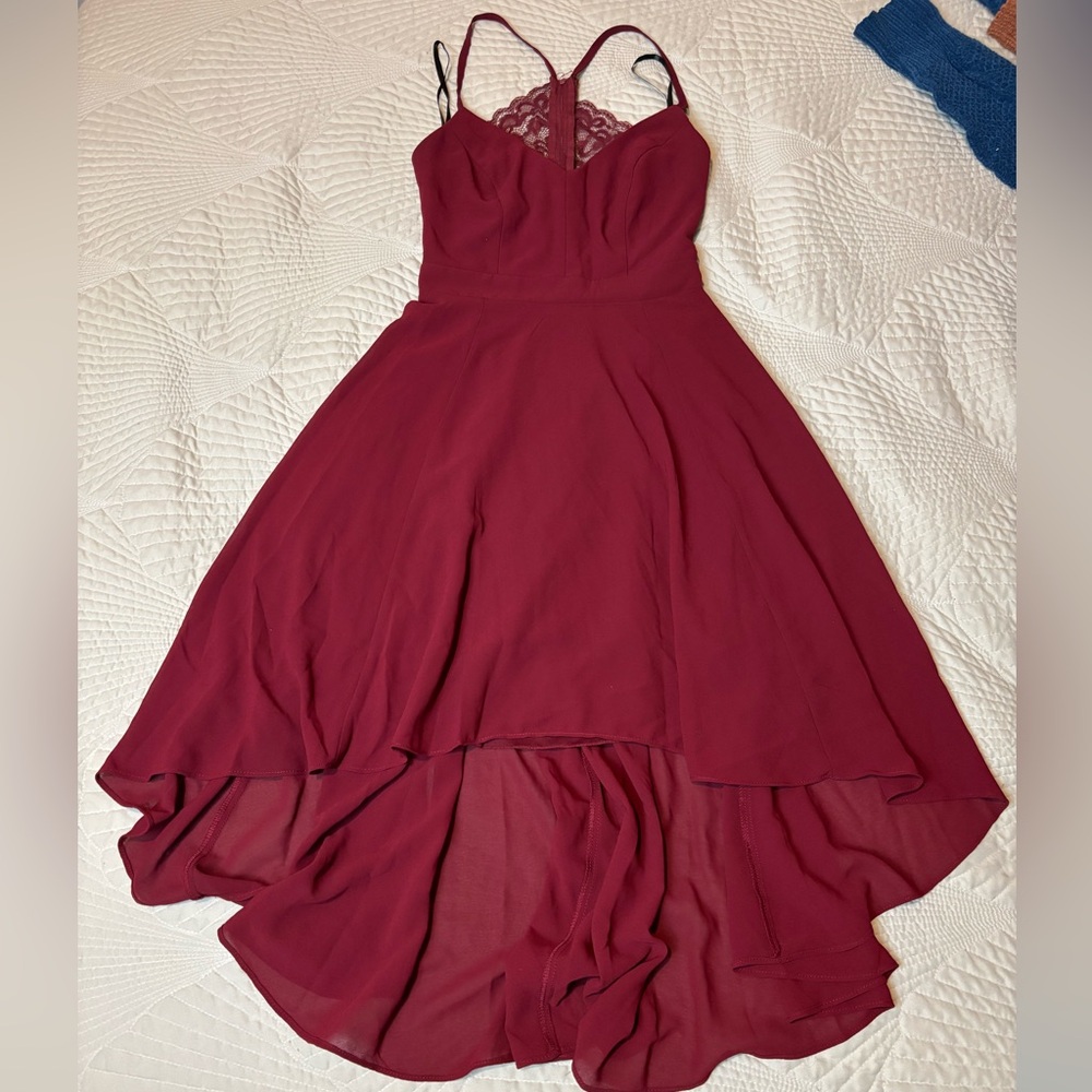 Burgundy Evening Dress